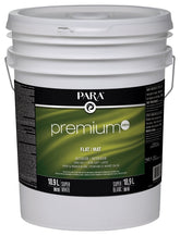 Para Premium Series 9010-20 Interior Paint, Solvent, Water, Flat, White, 5 gal, Pail, 400 to 450 sq-ft Coverage Area